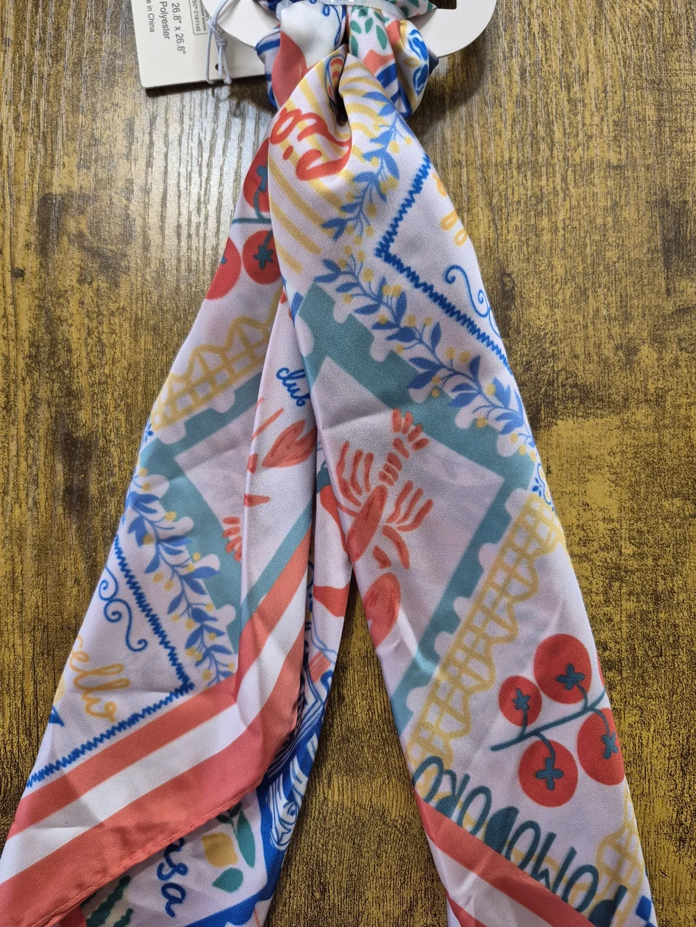 Piper K Villa di Mare Euro Summer Silk Feel Scarf NWT